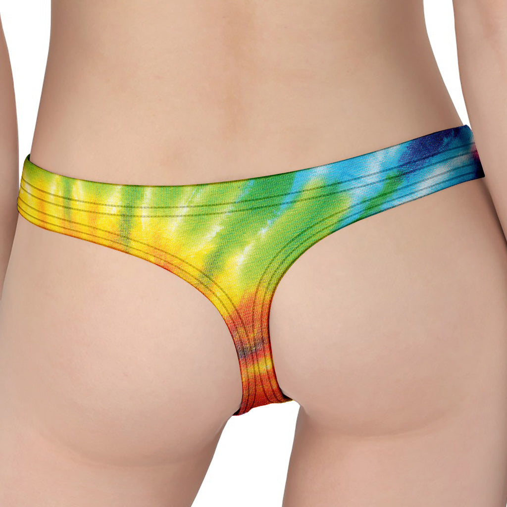 Swirl Tie Dye Print Women's Thong