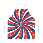 Swirly American Patriotic Print Adjustable Apron