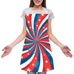 Swirly American Patriotic Print Adjustable Apron