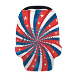 Swirly American Patriotic Print Baby Seat Cover