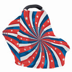 Swirly American Patriotic Print Baby Seat Cover
