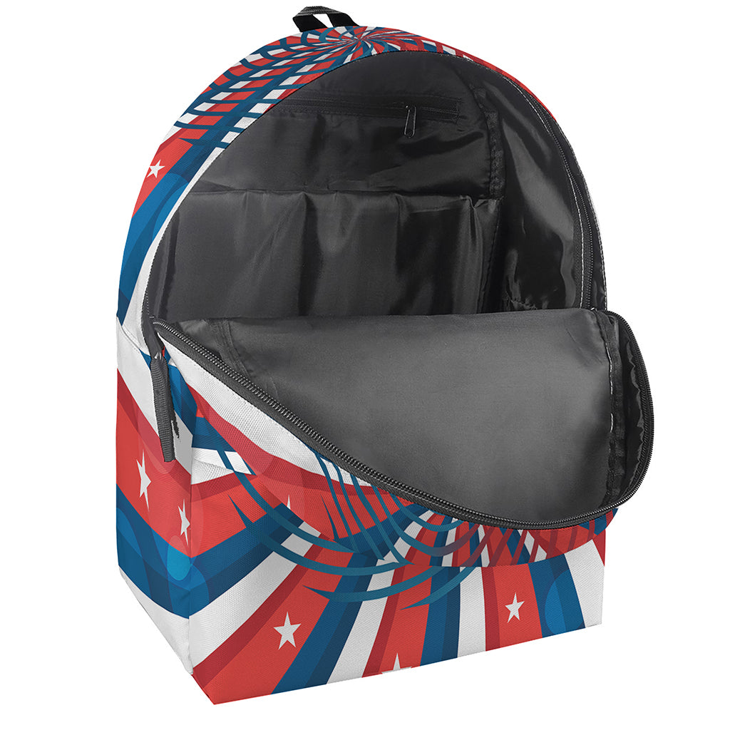 Swirly American Patriotic Print Backpack