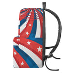 Swirly American Patriotic Print Backpack