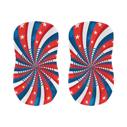 Swirly American Patriotic Print Bar Stool Covers
