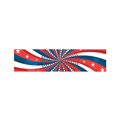 Swirly American Patriotic Print Bed Runner