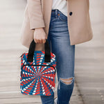 Swirly American Patriotic Print Bible Tote Bag