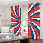 Swirly American Patriotic Print Blackout Grommet Curtains