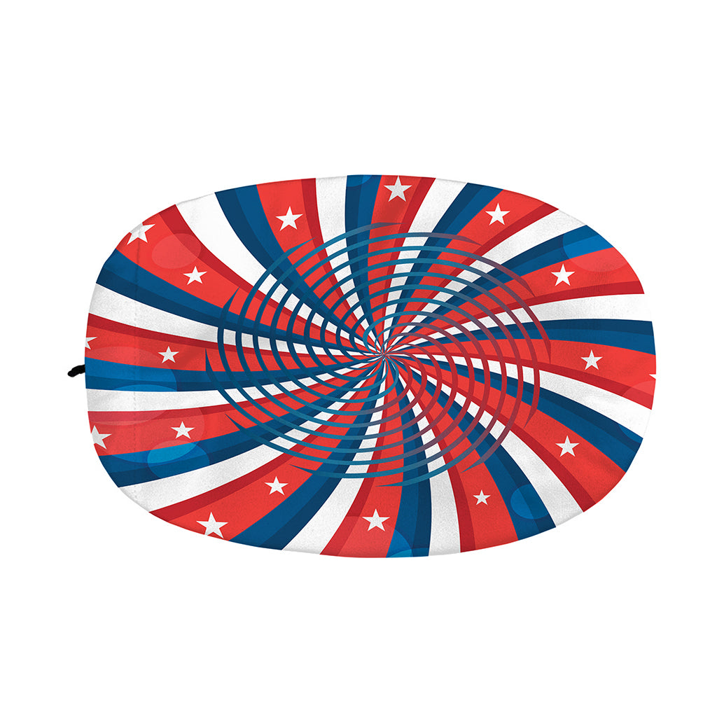 Swirly American Patriotic Print Car Side Mirror Covers
