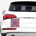 Swirly American Patriotic Print Car Sticker