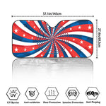Swirly American Patriotic Print Car Windshield Sun Shade