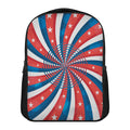 Swirly American Patriotic Print Casual Backpack