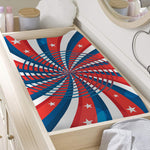 Swirly American Patriotic Print Changing Pad Cover