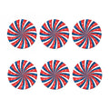 Swirly American Patriotic Print Coaster Set