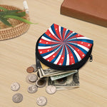 Swirly American Patriotic Print Coin Purse