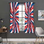 Swirly American Patriotic Print Curtain