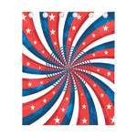 Swirly American Patriotic Print Curtain