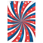 Swirly American Patriotic Print Curtain