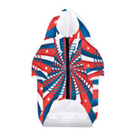 Swirly American Patriotic Print Dog Zip Up Hoodie