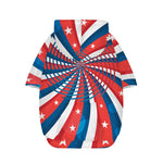 Swirly American Patriotic Print Dog Zip Up Hoodie