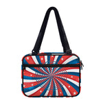 Swirly American Patriotic Print Double Strap Bible Bag