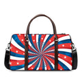 Swirly American Patriotic Print Duffel Bag