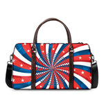 Swirly American Patriotic Print Duffle Bag