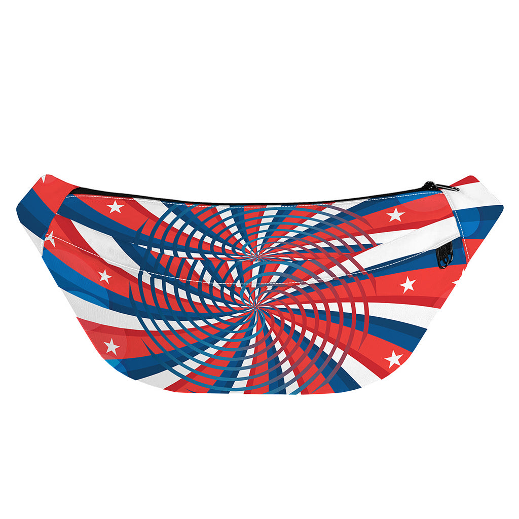 Swirly American Patriotic Print Fanny Pack