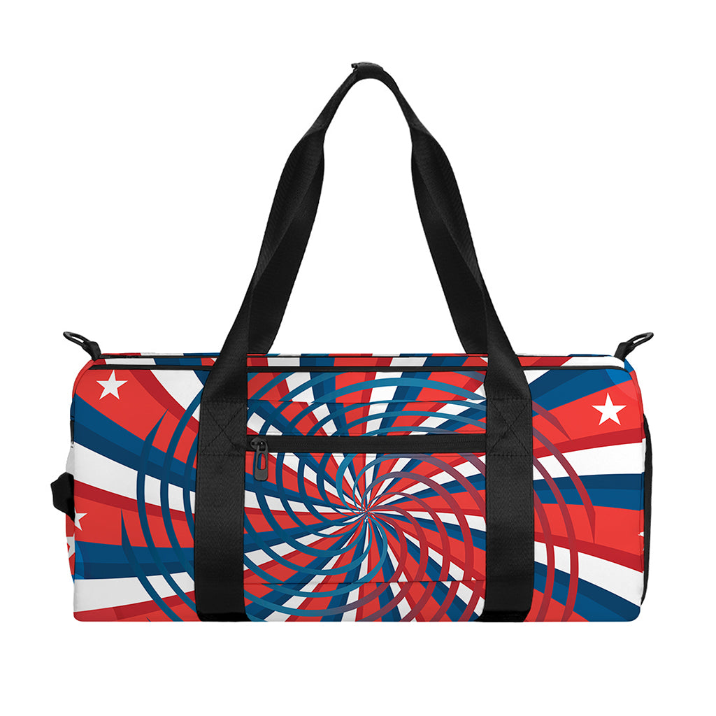 Swirly American Patriotic Print Gym Bag