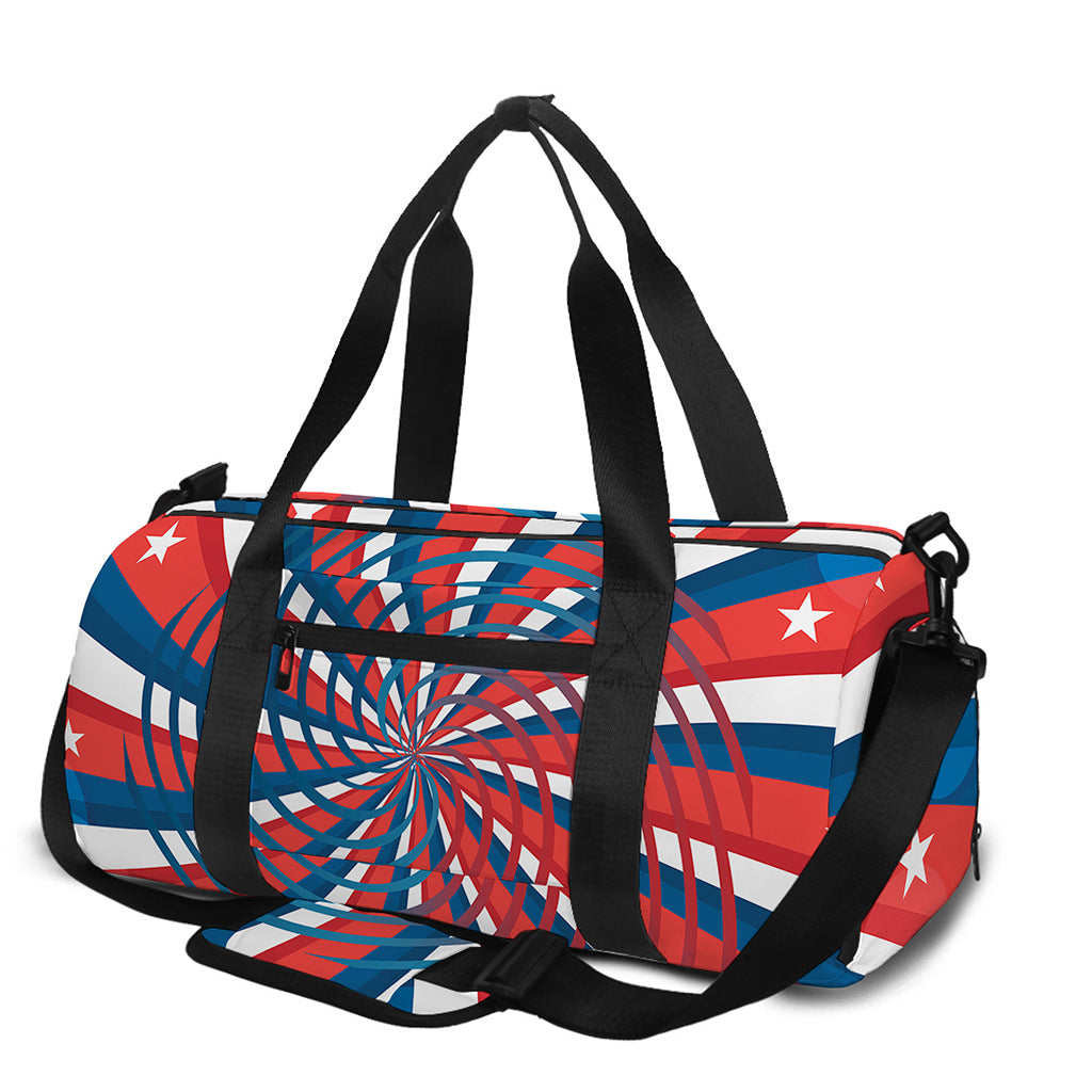Swirly American Patriotic Print Gym Bag