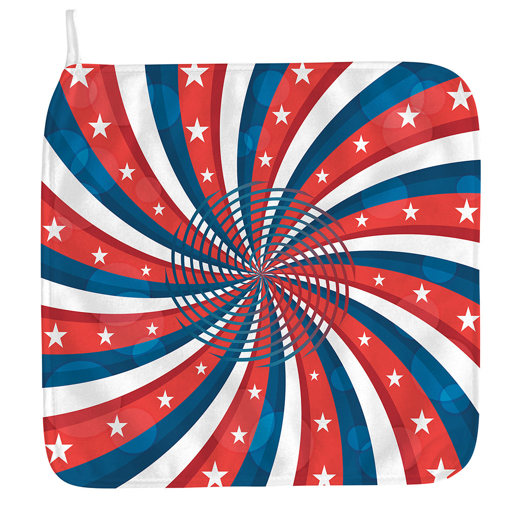 Swirly American Patriotic Print Hand Towel
