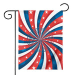 Swirly American Patriotic Print House Flag