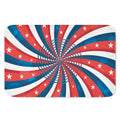 Swirly American Patriotic Print Indoor Door Mat