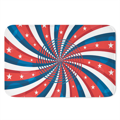 Swirly American Patriotic Print Indoor Door Mat