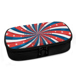 Swirly American Patriotic Print Insulin Cooler Travel Case