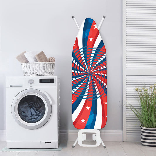 Swirly American Patriotic Print Ironing Board Cover