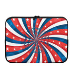 Swirly American Patriotic Print Laptop Sleeve