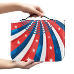 Swirly American Patriotic Print Leather Bible Cover