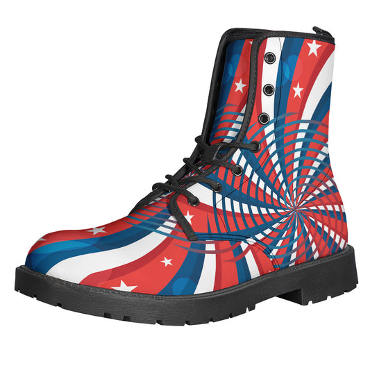 Swirly American Patriotic Print Backpack