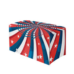 Swirly American Patriotic Print Leather Tissue Box Cover