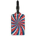 Swirly American Patriotic Print Luggage Tag