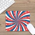 Swirly American Patriotic Print Mouse Pad