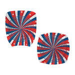 Swirly American Patriotic Print Office Chair Cover