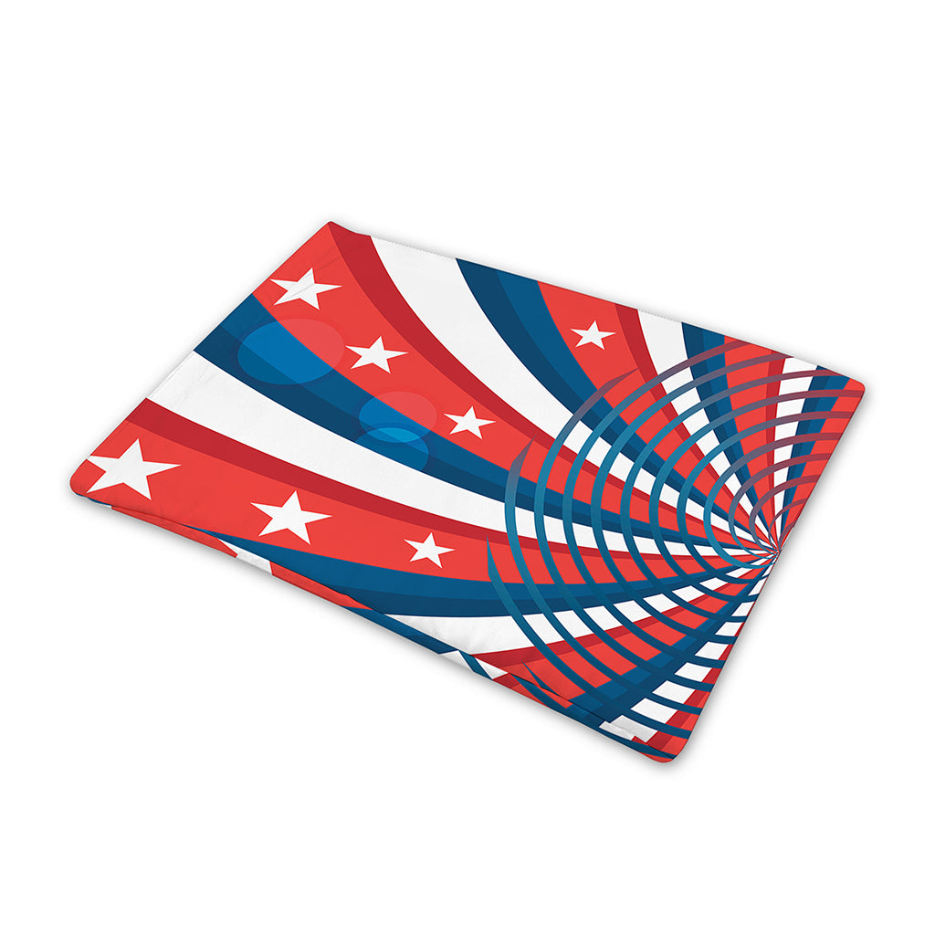 Swirly American Patriotic Print Pet Cooling Mat Cover