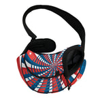 Swirly American Patriotic Print Pet Sling Carrier