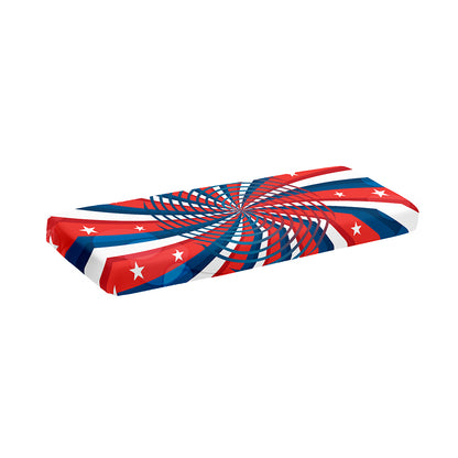 Swirly American Patriotic Print Piano Keyboard Cover
