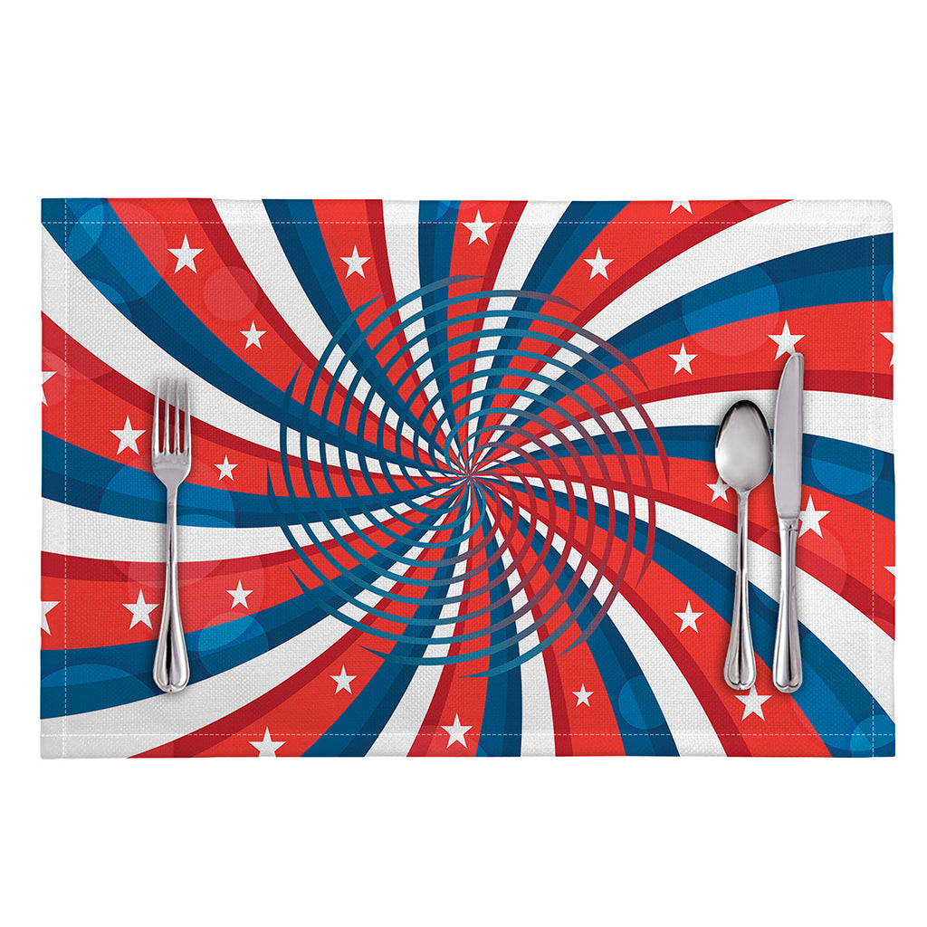 Swirly American Patriotic Print Placemat