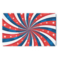 Swirly American Patriotic Print Polyester Doormat