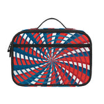 Swirly American Patriotic Print Portable Lunch Bag