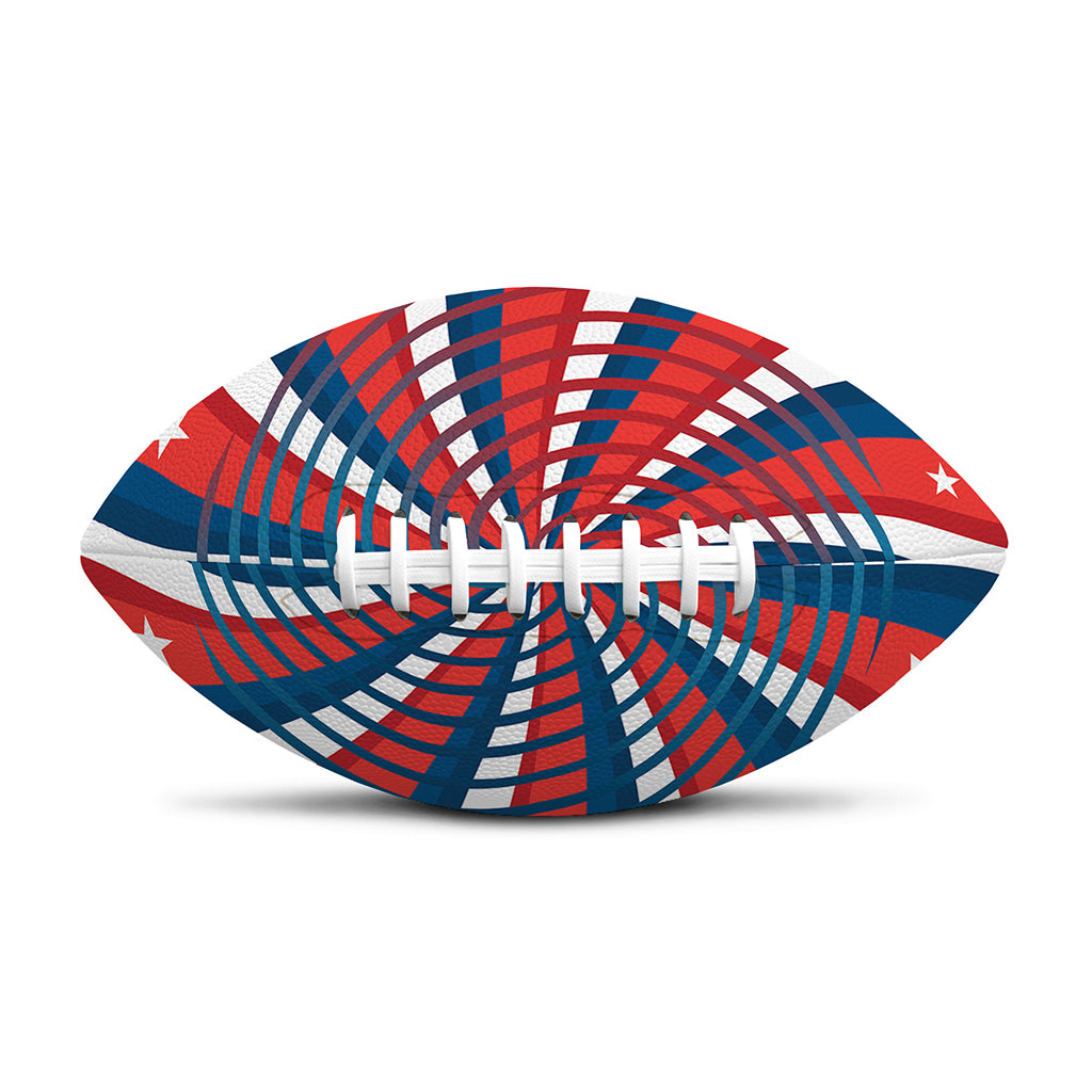 Swirly American Patriotic Print Rugby Ball