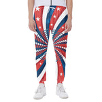 Swirly American Patriotic Print Scuba Joggers